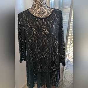 Black Lace Blouse